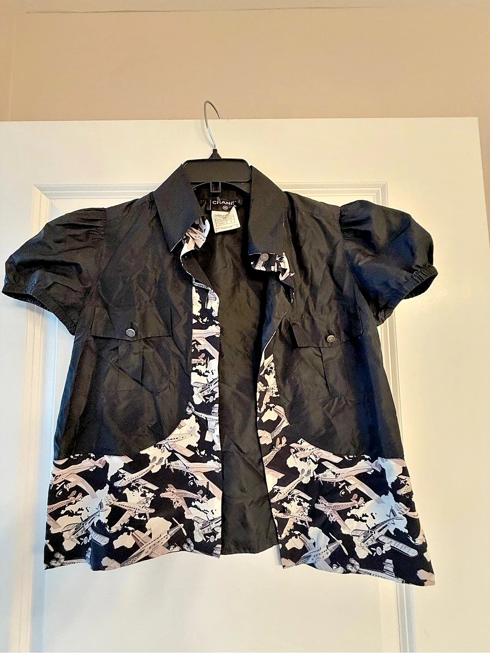 CHANEL Printed Lightweight Jacket Size Small